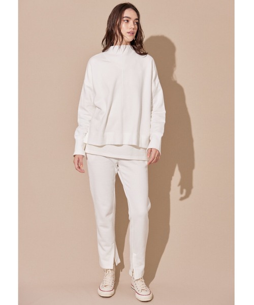 ALEXIA STAM（アリシアスタン）の「High Neck Step Hem Sweatshirt /ハイネックステップヘムスウェットシャツ（スウェット・レディース・オフホワイト/チャコールグレー/ベージュ・FREE）」の8枚目の写真