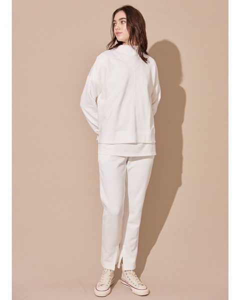 ALEXIA STAM（アリシアスタン）の「High Neck Step Hem Sweatshirt /ハイネックステップヘムスウェットシャツ（スウェット・レディース・オフホワイト/チャコールグレー/ベージュ・FREE）」の9枚目の写真