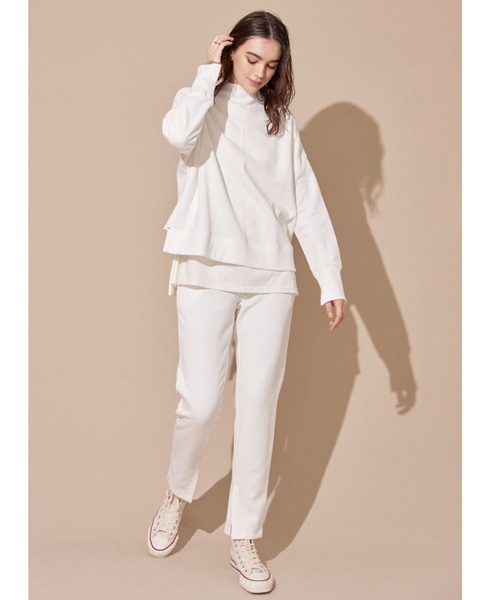 ALEXIA STAM（アリシアスタン）の「High Neck Step Hem Sweatshirt /ハイネックステップヘムスウェットシャツ（スウェット・レディース・オフホワイト/チャコールグレー/ベージュ・FREE）」の11枚目の写真