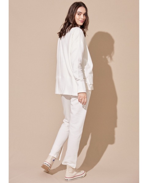 ALEXIA STAM（アリシアスタン）の「High Neck Step Hem Sweatshirt /ハイネックステップヘムスウェットシャツ（スウェット・レディース・オフホワイト/チャコールグレー/ベージュ・FREE）」の12枚目の写真