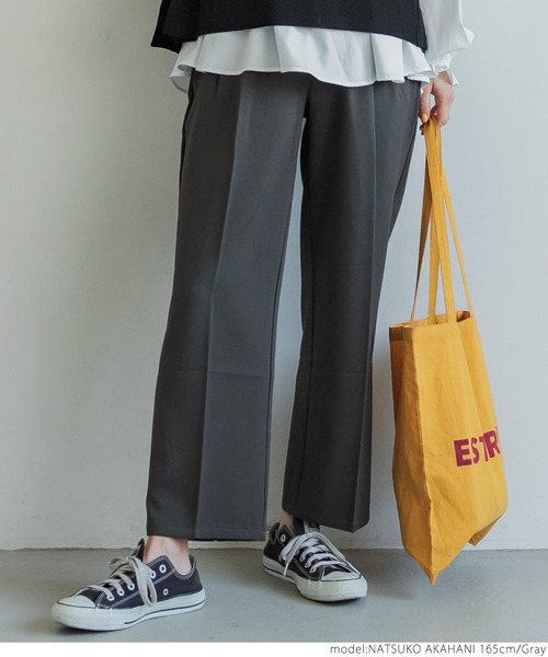 coca(coca)(コカ)の「タックパンツ(スラックス・レディース・グレー/グリーン・M/L)」の21枚目の写真