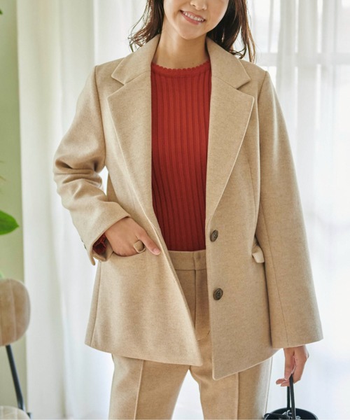 FREE'S MART（フリーズマート）の「【Sシリーズ対応】◆起毛テーラードジャケット（テーラードジャケット・レディース・ブラック系その他/ベージュ/ブラウン系その他/イエロー・X-SMALL/SMALL/MEDIUM）」の20枚目の写真