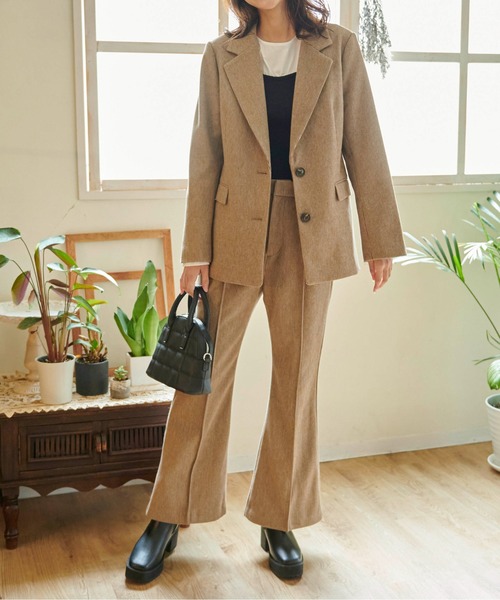 FREE'S MART（フリーズマート）の「【Sシリーズ対応】◆起毛テーラードジャケット（テーラードジャケット・レディース・ブラック系その他/ベージュ/ブラウン系その他/イエロー・X-SMALL/SMALL/MEDIUM）」の19枚目の写真