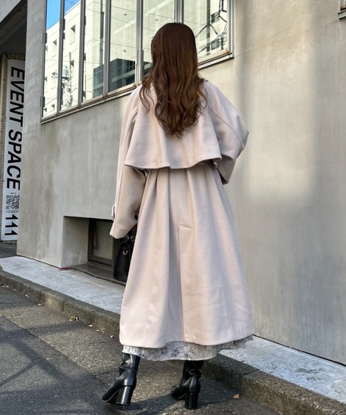 INGNI(イング)の「スタンドカラーケープロングコート(その他アウター・レディース・アイボリー/ライトグレー/モカ・M)」の14枚目の写真