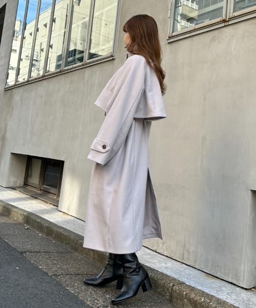 INGNI(イング)の「スタンドカラーケープロングコート(その他アウター・レディース・アイボリー/ライトグレー/モカ・M)」の10枚目の写真