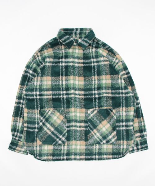 WHITELAND（ホワイトランド）の「[LAB限定]WHITELAND/ホワイトランド/ＰＬＷＬ　ウール　チェックシャツ（その他アウター・メンズ・グリーン/ホワイト・L/M）」の11枚目の写真