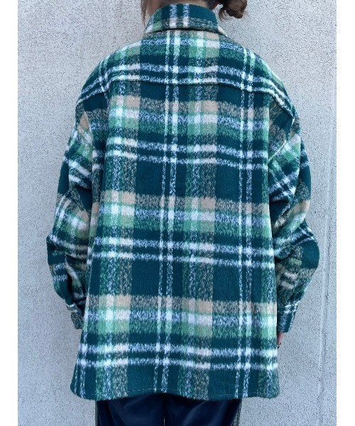 WHITELAND（ホワイトランド）の「[LAB限定]WHITELAND/ホワイトランド/ＰＬＷＬ　ウール　チェックシャツ（その他アウター・メンズ・グリーン/ホワイト・L/M）」の7枚目の写真