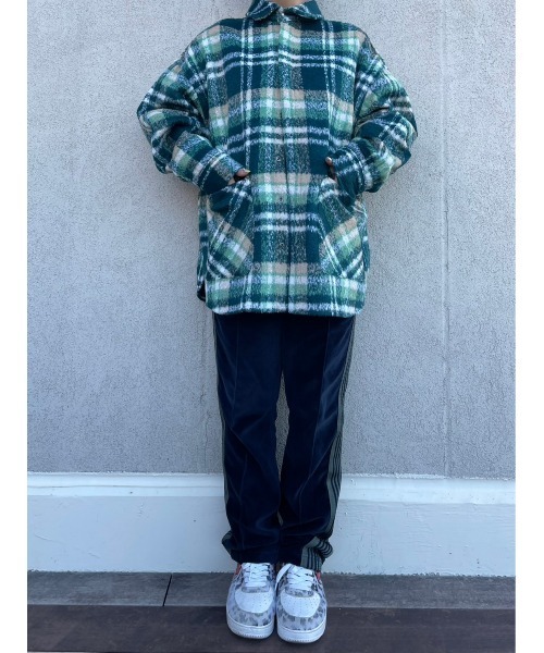 WHITELAND（ホワイトランド）の「[LAB限定]WHITELAND/ホワイトランド/ＰＬＷＬ　ウール　チェックシャツ（その他アウター・メンズ・グリーン/ホワイト・L/M）」の8枚目の写真