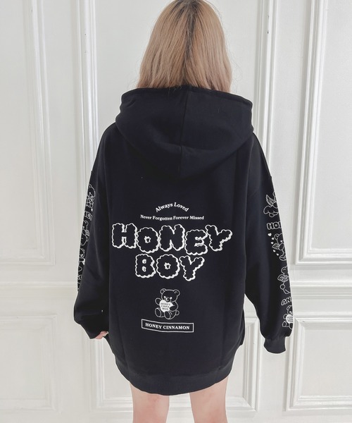 【限定値下げ】Honey Cinnamon パーカー 黒 フレンチガーリー エンジェルフレームジップパーカー – BUNNY APARTMENT