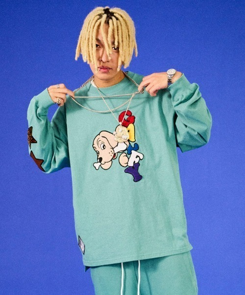 GALFY(ガルフィー)の「A'GEM/9 × .kom『GALFY/ガルフィー』星のお犬様ロン Tee(Tシャツ/カットソー・メンズ・ホワイト/ブラック/グリーン・L)」の20枚目の写真