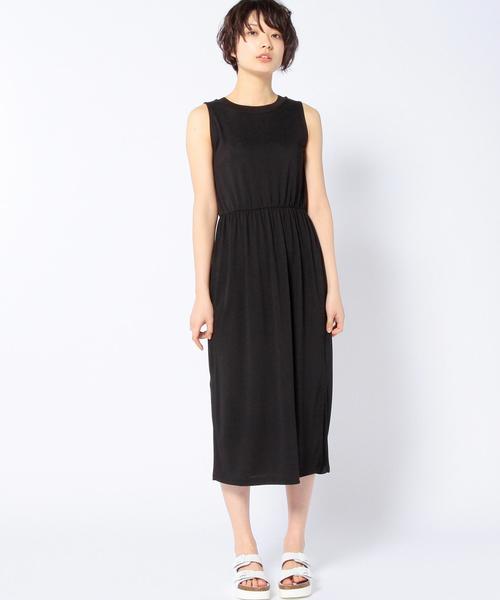 Another Edition（アナザーエディション）の「ノースリーブマキシワンピース/AEBC NSL MAXI OP（ワンピース・レディース・ブラック/グレー/ライトグレー/オリーブ・フリー）」の11枚目の写真