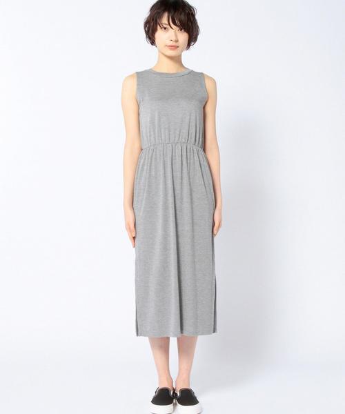 Another Edition（アナザーエディション）の「ノースリーブマキシワンピース/AEBC NSL MAXI OP（ワンピース・レディース・ブラック/グレー/ライトグレー/オリーブ・フリー）」の6枚目の写真
