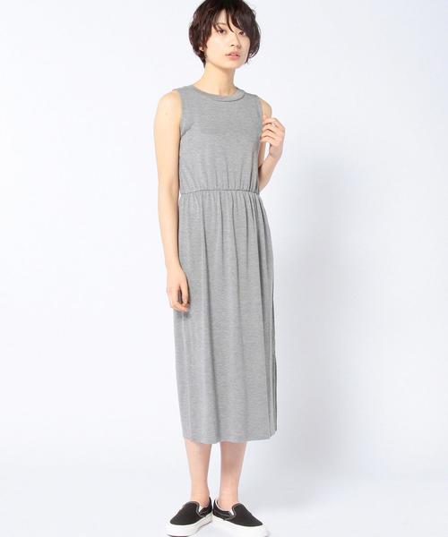 Another Edition（アナザーエディション）の「ノースリーブマキシワンピース/AEBC NSL MAXI OP（ワンピース・レディース・ブラック/グレー/ライトグレー/オリーブ・フリー）」の8枚目の写真