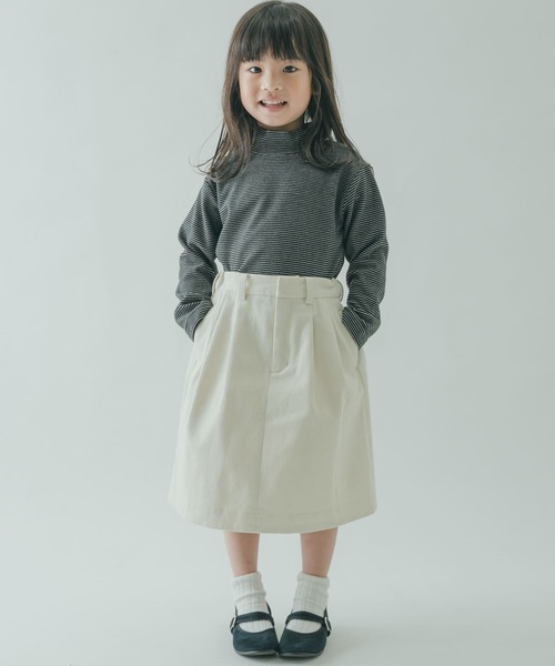 FORK&SPOON（フォークアンドスプーン）の「『親子リンク』FORK&SPOON　起毛ツイルタックスカート(KIDS)（その他パンツ・キッズ・グリーン/アイボリー・105/120/135）」の5枚目の写真