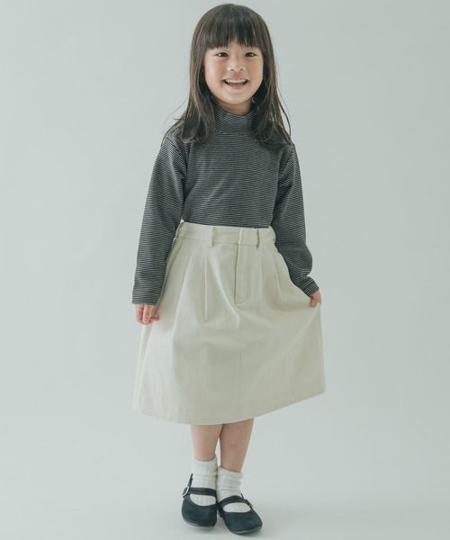 FORK&SPOON（フォークアンドスプーン）の「『親子リンク』FORK&SPOON　起毛ツイルタックスカート(KIDS)（その他パンツ・キッズ・グリーン/アイボリー・105/120/135）」の6枚目の写真