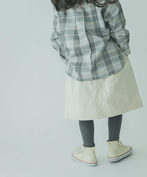 FORK&SPOON（フォークアンドスプーン）の「『親子リンク』FORK&SPOON　起毛ツイルタックスカート(KIDS)（その他パンツ・キッズ・グリーン/アイボリー・105/120/135）」の8枚目の写真