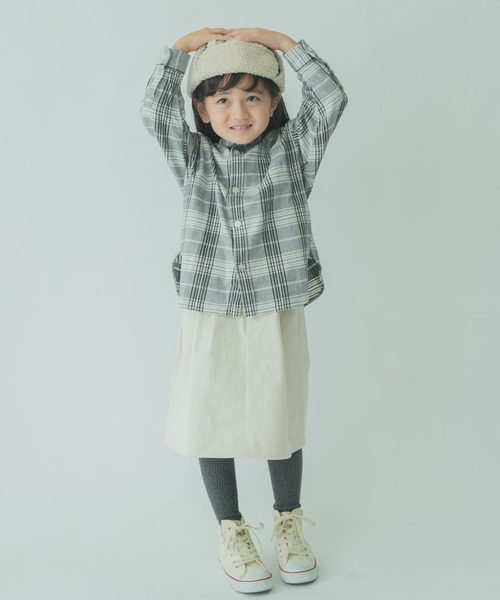 FORK&SPOON（フォークアンドスプーン）の「『親子リンク』FORK&SPOON　起毛ツイルタックスカート(KIDS)（その他パンツ・キッズ・グリーン/アイボリー・105/120/135）」の10枚目の写真