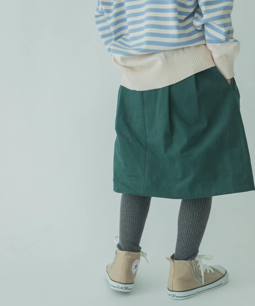 FORK&SPOON（フォークアンドスプーン）の「『親子リンク』FORK&SPOON　起毛ツイルタックスカート(KIDS)（その他パンツ・キッズ・グリーン/アイボリー・105/120/135）」の14枚目の写真