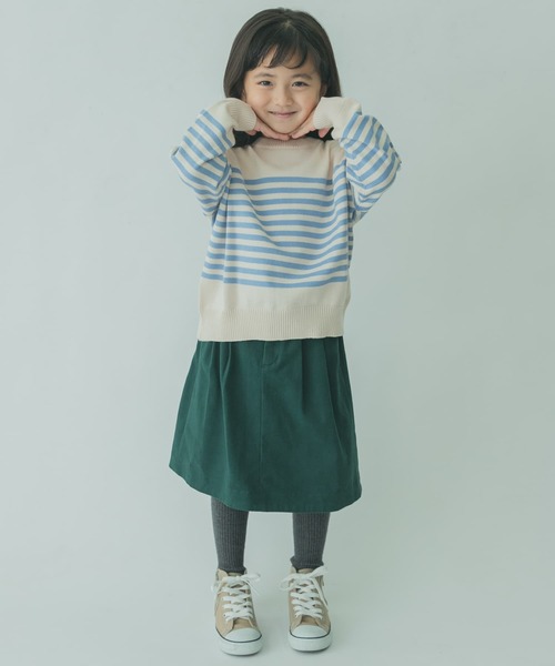 FORK&SPOON（フォークアンドスプーン）の「『親子リンク』FORK&SPOON　起毛ツイルタックスカート(KIDS)（その他パンツ・キッズ・グリーン/アイボリー・105/120/135）」の16枚目の写真