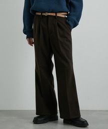 JUNRED | ウーリーカットツイルワイドフレアパンツ(スラックス)
