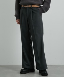 ウーリーカットツイルワイドフレアパンツ