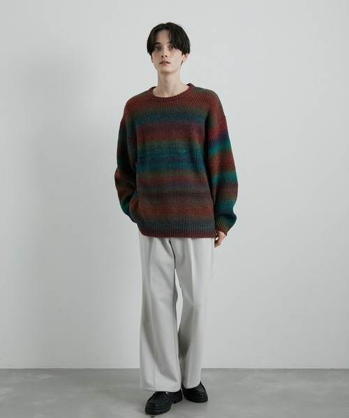 JUNRED(ジュンレッド)の「ウーリーカットツイルワイドフレアパンツ(スラックス・メンズ・チャコールグレー/ブラック/ダークブラウン/ホワイト系その他・S/M/L)」の20枚目の写真