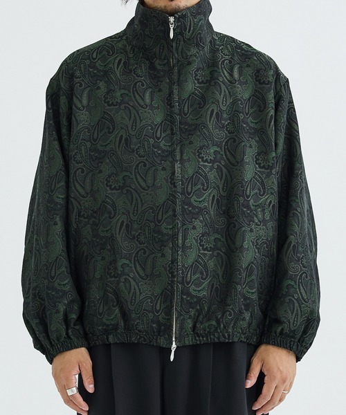 superNova.(スーパーノヴァ)の「【superNova.】STUDIOUS別注 Track jacket - Paisely Jacquard(ブルゾン・メンズ・ネイビー/グリーン・S/M)」の4枚目の写真
