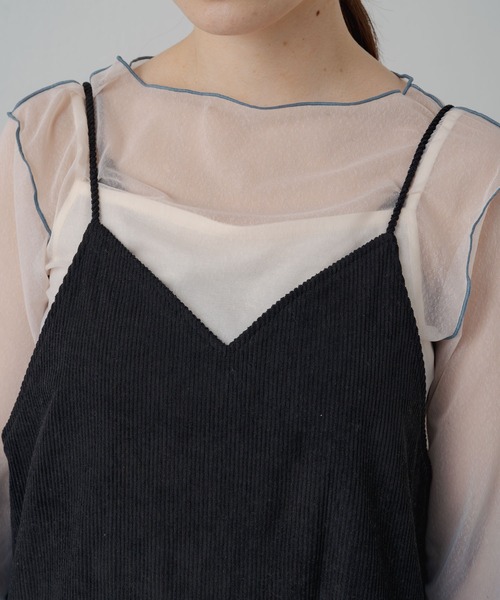 Kastane(カスタネ)の「【2023SSアイテム】カットリブサロペット(サロペット/オーバーオール・レディース・アイボリー/ブラック・FREE)」の7枚目の写真