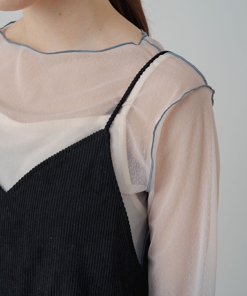 Kastane(カスタネ)の「【2023SSアイテム】カットリブサロペット(サロペット/オーバーオール・レディース・アイボリー/ブラック・FREE)」の8枚目の写真