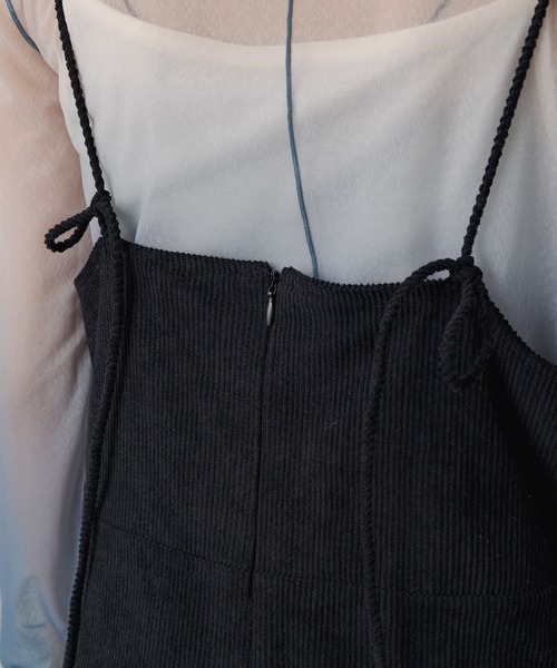 Kastane(カスタネ)の「【2023SSアイテム】カットリブサロペット(サロペット/オーバーオール・レディース・アイボリー/ブラック・FREE)」の9枚目の写真
