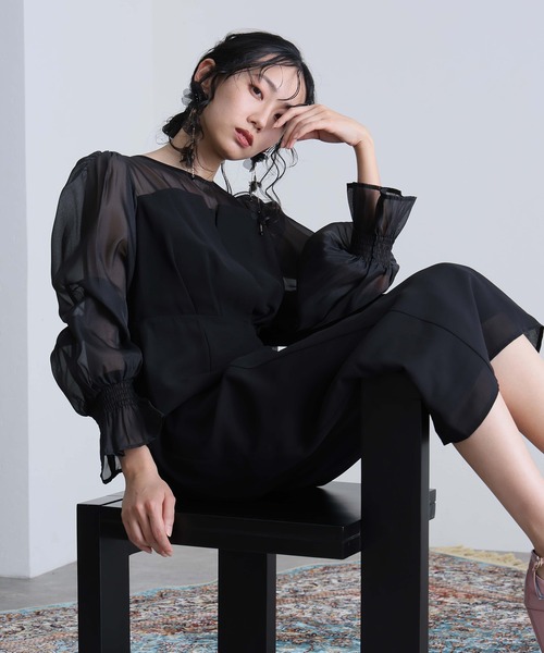 美品】atloアトロ チャイナ風ドレス 結婚式ドレス Lサイズ チャイナ