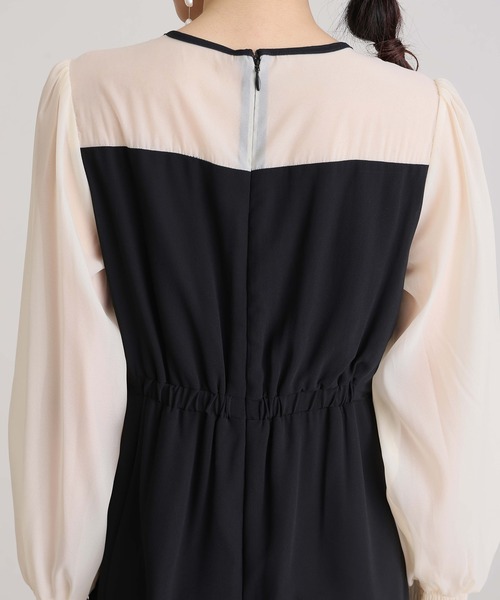 atlo（アトロ）の「結婚式 パーティードレス ビスチェミモレ丈&袖あり