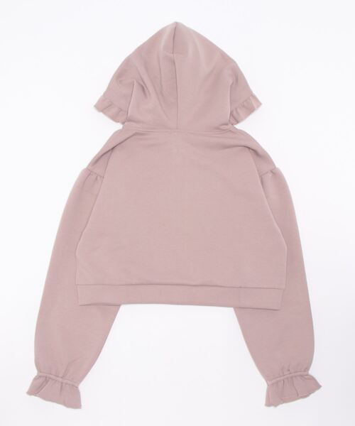 美品】PGG フリル付きフードパーカー ピンク 可愛い