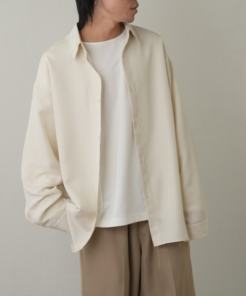 COLONY 2139（コロニートゥーワンスリーナイン）の「ドレープポリ長袖シャツ（シャツ/ブラウス・メンズ・アイボリー/ブラック/ブルー・MEDIUM/LARGE）」の9枚目の写真