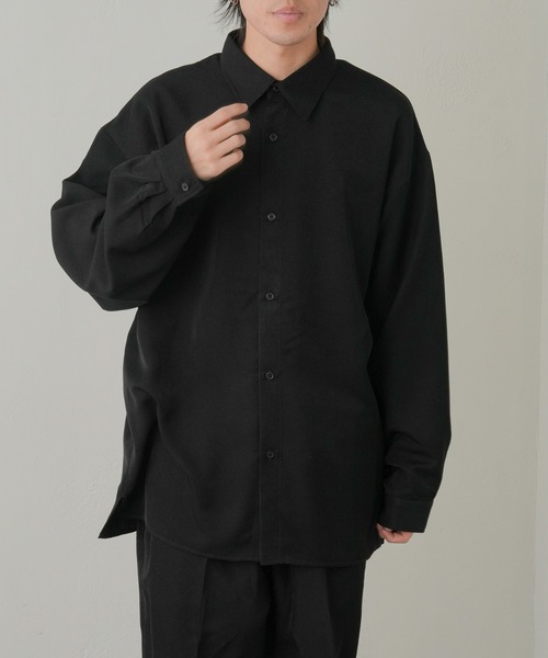 COLONY 2139（コロニートゥーワンスリーナイン）の「ドレープポリ長袖シャツ（シャツ/ブラウス・メンズ・アイボリー/ブラック/ブルー・MEDIUM/LARGE）」の19枚目の写真