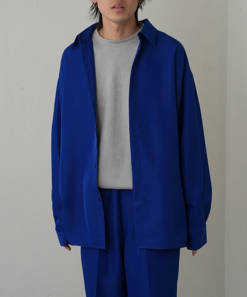 COLONY 2139（コロニートゥーワンスリーナイン）の「ドレープポリ長袖シャツ（シャツ/ブラウス・メンズ・アイボリー/ブラック/ブルー・MEDIUM/LARGE）」の15枚目の写真