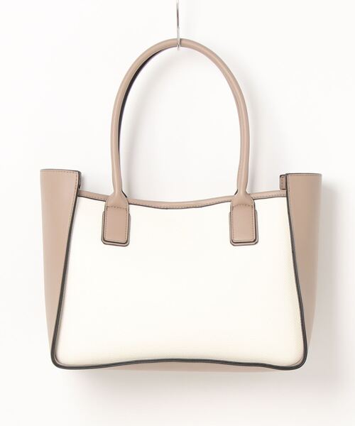 Doux archives（ドゥアルシーヴ）の「フェイクレザーｘキャンバストートバッグ（トートバッグ・レディース・ブラック/グレイッシュベージュ・FREE）」の8枚目の写真