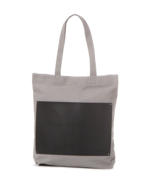 セール】フェイクレザーポケットキャンバストートバッグ / 177716