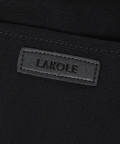 LAKOLE（ラコレ）の「フェイクレザーポケットキャンバストートバッグ / 177716（トートバッグ・メンズ・ブラック/ベージュ/グレー/ナチュラル・FREE）」の18枚目の写真