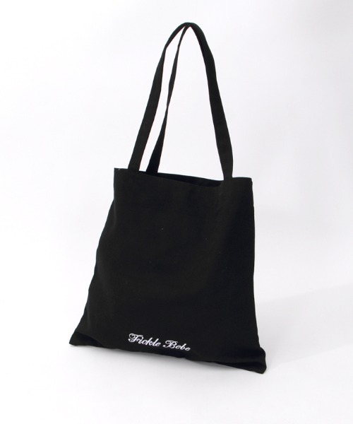 FickleBebe（フィクルベベ）の「ＦＢ刺繍キャンバストート（トートバッグ・レディース・ホワイト/ブラック/グレー系その他・FREE）」の8枚目の写真