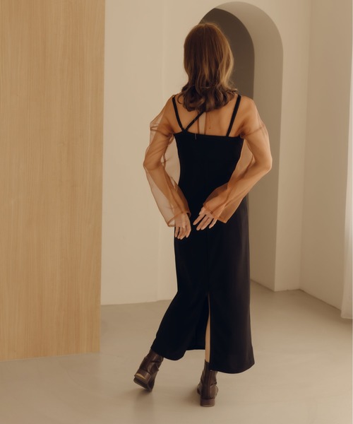 fupel(フぺル)の「Vラインキャミワンピース(ワンピース・レディース・ベージュ/ブラック・FREE)」の22枚目の写真