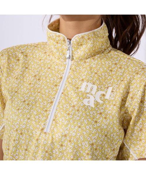 marie claire(マリ・クレール)の「marie claire GOLF/マリクレール ゴルフ ゴルフウェア 吸汗速乾 接触冷感 UVカット 小花柄 ハーフジップ モックネック 半袖 シャツ(Tシャツ/カットソー・レディース・ブルー/イエロー/ピンク・M/L/3L/LL)」の9枚目の写真
