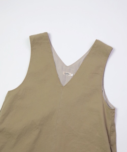 D.M.G.（ドミンゴ）の「[D.M.G. / ディーエムジー] 高密度オックスストレッチ コクーンワンピース（ワンピース・レディース・ベージュ/ブラック・FREE）」の14枚目の写真