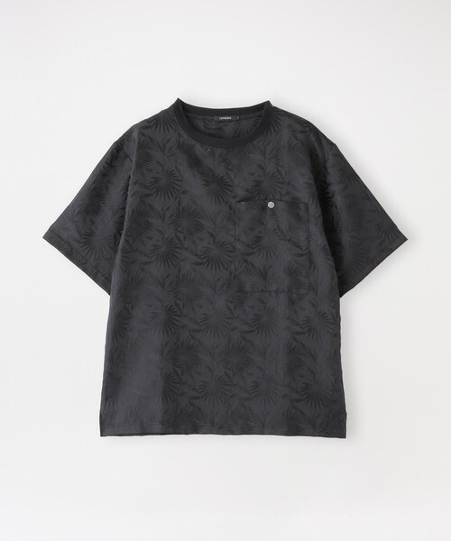 LOVELESS（ラブレス）の「フクレフラワージャガード Tシャツ（Tシャツ/カットソー・メンズ・ベージュ系その他/ブラック/ブルー・M/L）」の2枚目の写真