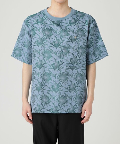 LOVELESS（ラブレス）の「フクレフラワージャガード Tシャツ（Tシャツ/カットソー・メンズ・ベージュ系その他/ブラック/ブルー・M/L）」の10枚目の写真