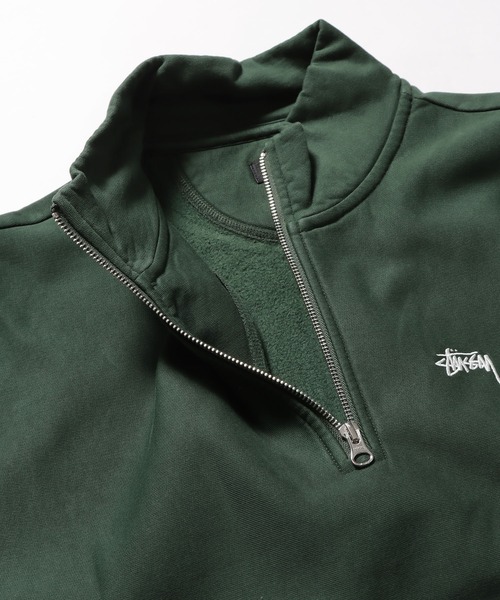 STUSSY（ステューシー）の「STUSSY/ステューシー STOCK LOGO MOCK モックネックスウェット（スウェット・メンズ・グリーン・M/L/XL/S）」の3枚目の写真