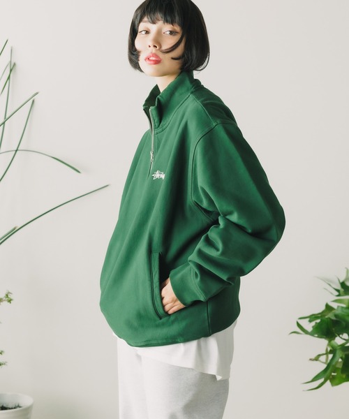 STUSSY（ステューシー）の「STUSSY/ステューシー STOCK LOGO MOCK モックネックスウェット（スウェット・メンズ・グリーン・M/L/XL/S）」の17枚目の写真