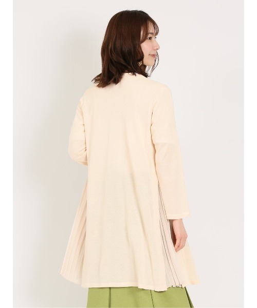 m.f.editorial（エムエフエディトリアル）の「【ドライタッチ ロング丈】m.f.エディトリアル レディース サイドプリーツ ニットカーディガン（カーディガン/ボレロ・レディース・アイボリー/ブルー・MEDIUM/LARGE）」の20枚目の写真