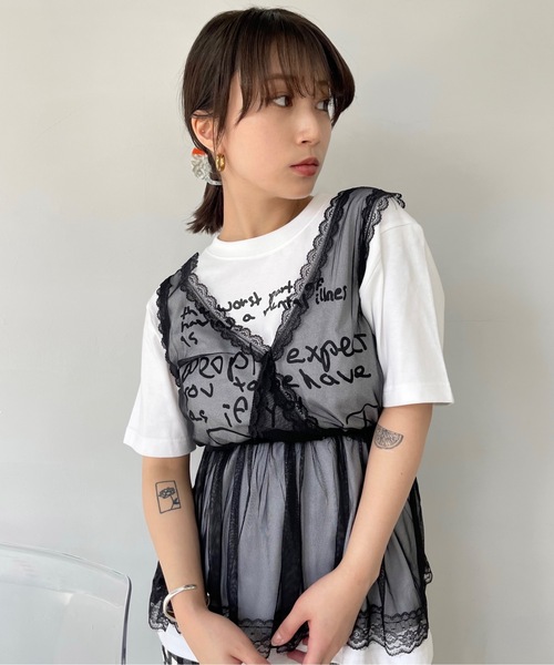 SANSeLF（サンセルフ）の「レースタンク【SANSeLF】 sansk23s004（その他トップス・レディース・ブラック・FREE）」の5枚目の写真