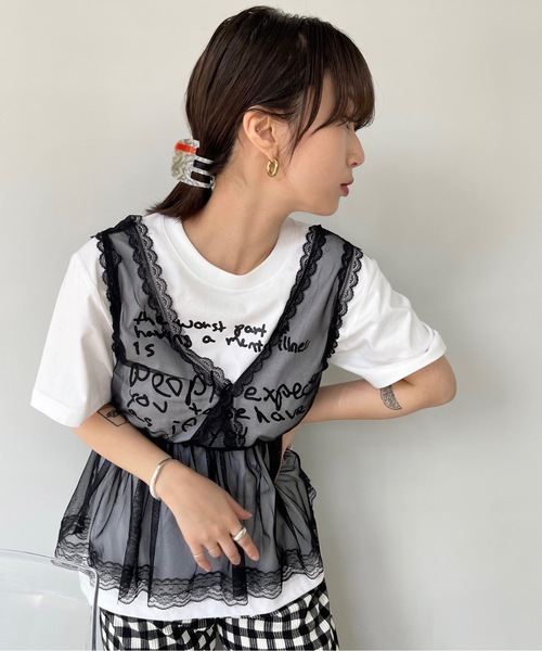 SANSeLF（サンセルフ）の「レースタンク【SANSeLF】 sansk23s004（その他トップス・レディース・ブラック・FREE）」の6枚目の写真